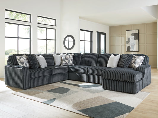 Midnight-Madness 4-Piece Sectional with Chaise