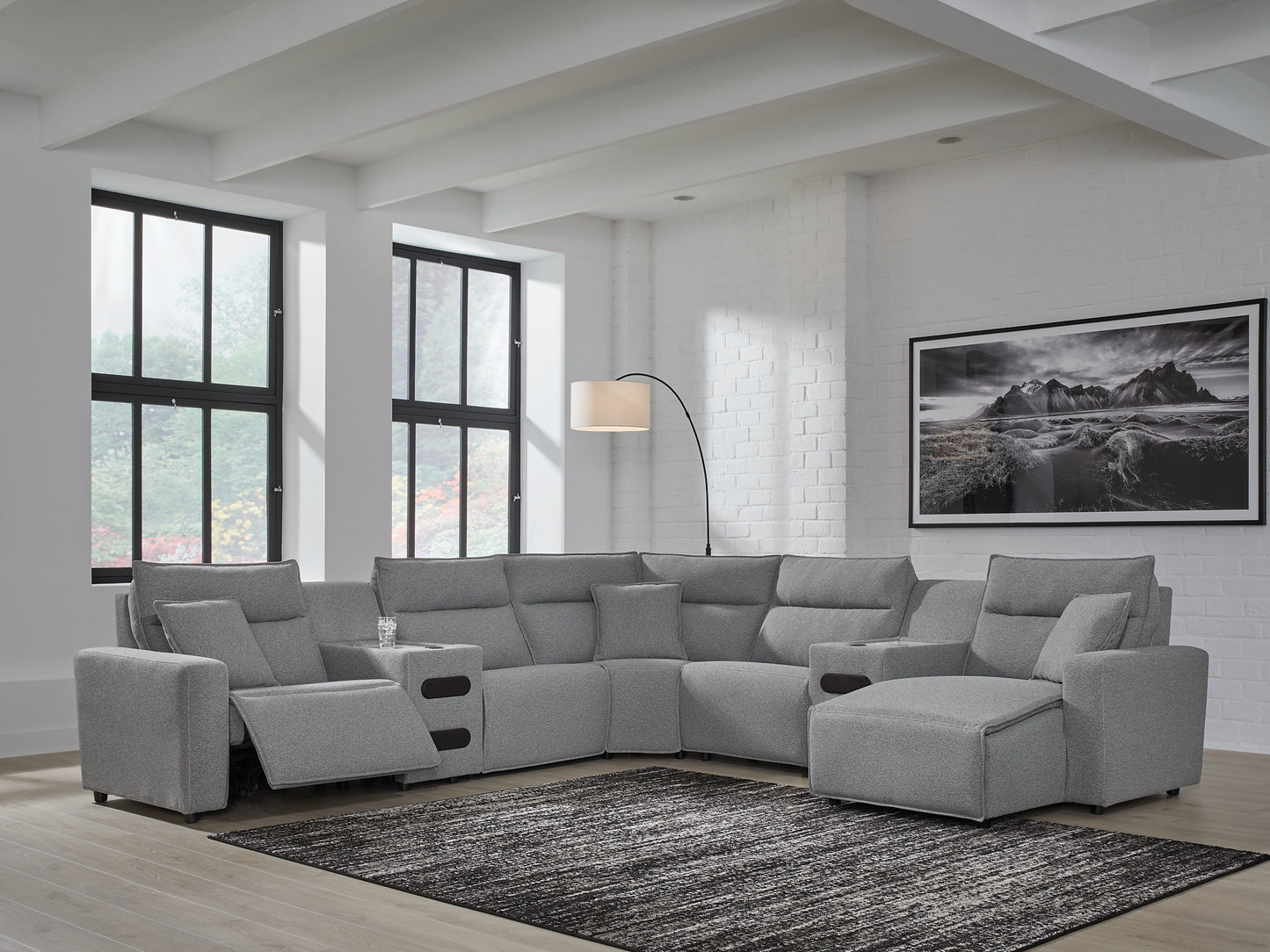 Modmax II 7-Piece Power Reclining Sectional with Chaise and Audio Consoles