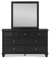 Lanolee Twin Panel Storage Bed, Dresser, Mirror and Nightstand