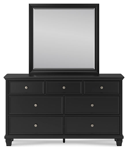 Lanolee Full Panel Storage Bed, Dresser and Mirror