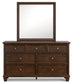 Danabrin Full Panel Storage Bed, Dresser and Mirror