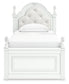Kozlani Twin Upholstered Panel Storage Bed, Dresser, Mirror and Nightstand