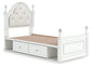 Kozlani Twin Upholstered Panel Storage Bed, Dresser, Mirror and Nightstand