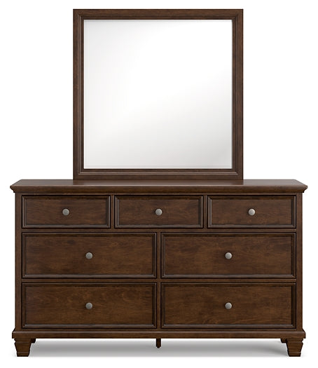 Danabrin California King Panel Storage Bed, Dresser, Mirror and Nightstand