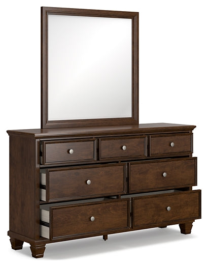 Danabrin California King Panel Storage Bed, Dresser, Mirror and Nightstand