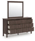 Pamytta Full Panel Platform Bed, Dresser and Mirror