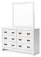 Binterglen California King Panel Bed, Dresser, Mirror, Chest and Nightstand