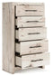 Lawroy Twin Panel Bed with Storage, Dresser, Mirror, Chest and Nightstand