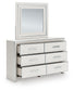 Birmonton Queen Upholstered Panel Bed, Dresser and Mirror