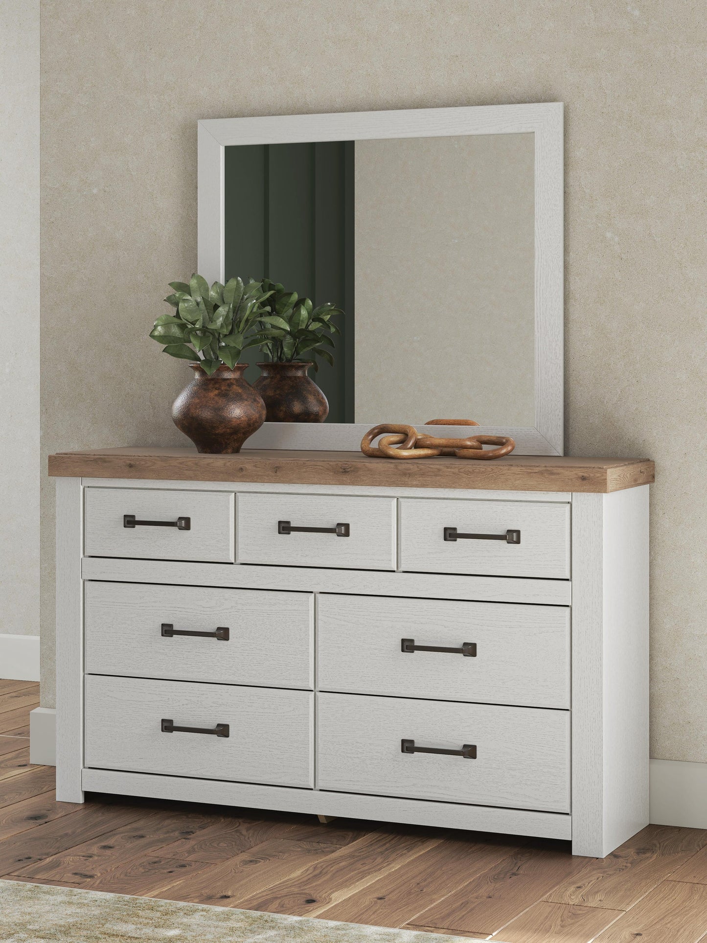 Savonport King Panel Bed. Dresser, Mirror and Nightstand