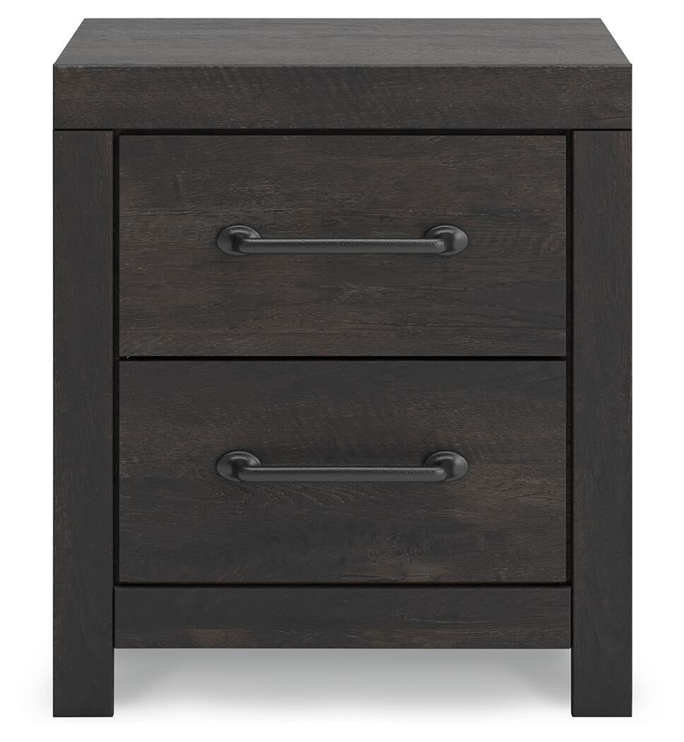 Delmorta Queen Panel Bed, Dresser, Mirror, Chest and Nightstand