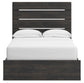 Delmorta Full Panel Bed with Storage, Dresser and Mirror