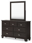 Covetown California King Panel Bed, Dresser, Mirror, Chest and Nightstand