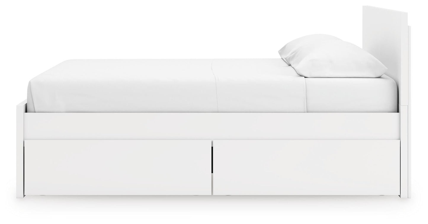 Onita King Panel Platform Bed with 2 Side Storage
