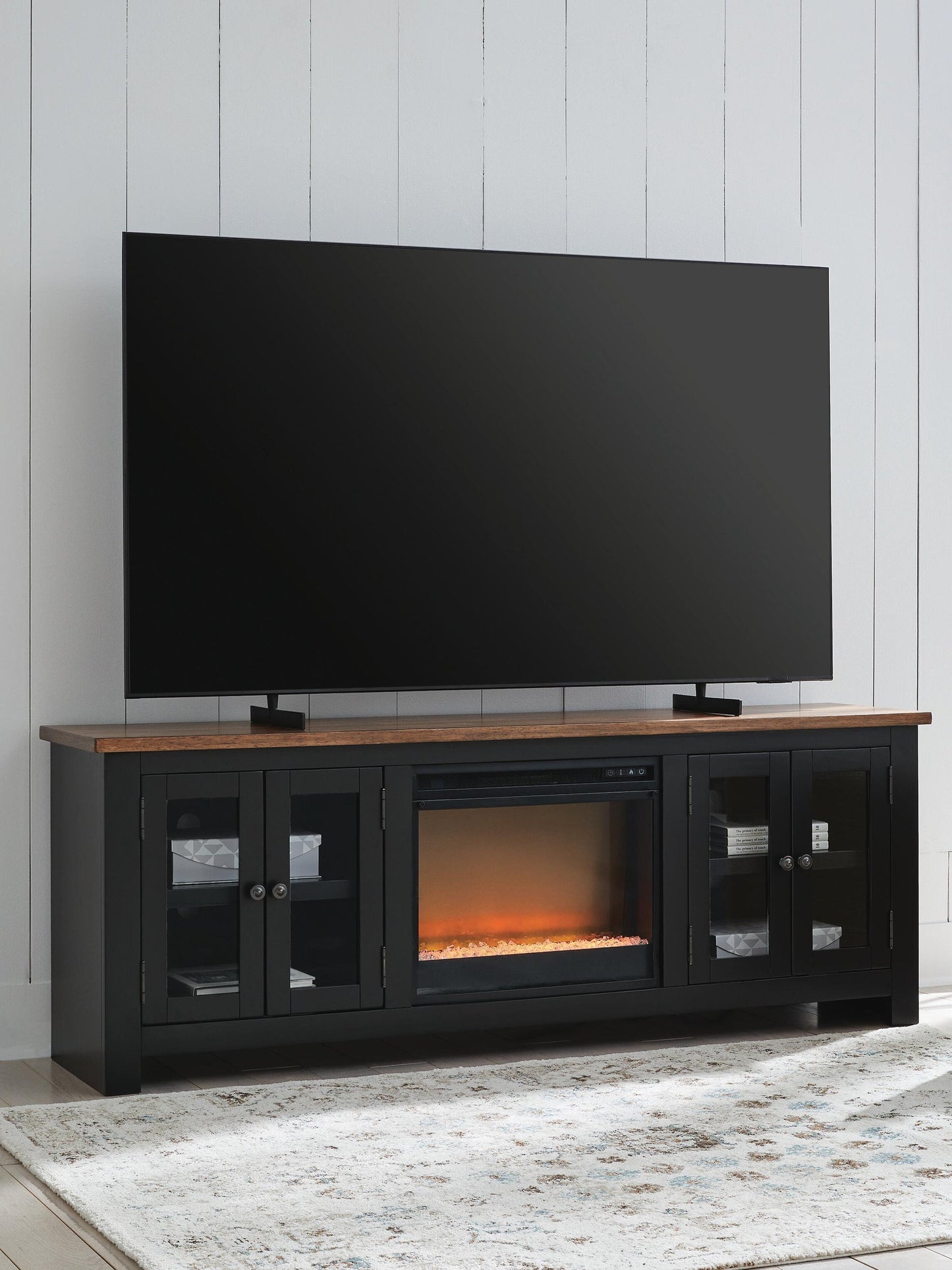 Wildenauer 76" TV Stand with Electric Fireplace